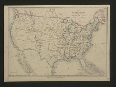 The United States: and the relative position of the Oregon and Texas